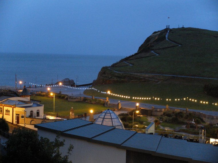 The view from the B&B window out over Ilfracombe.