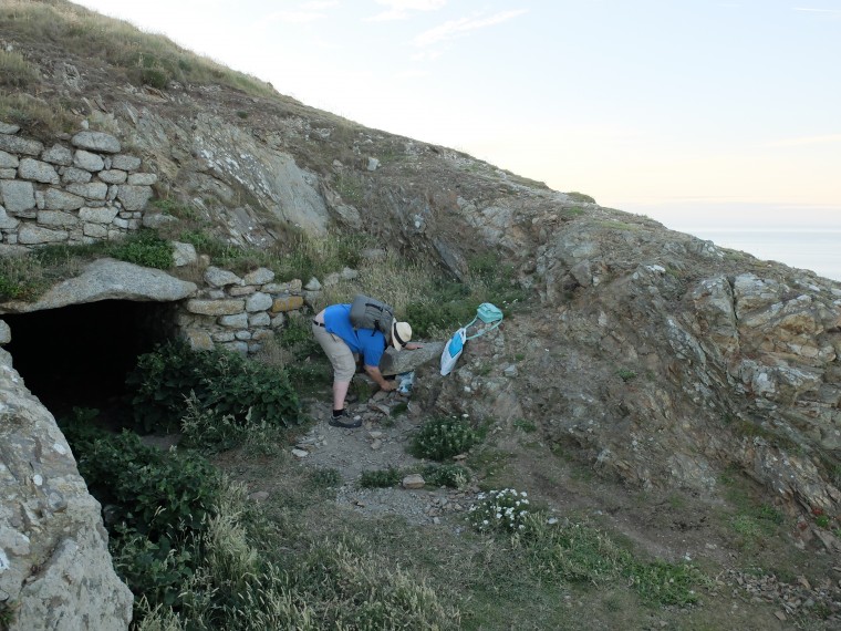 Finding the letterbox at Bensons Cave.